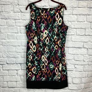 Brannan Patterned Sleeveless Dress Size 14